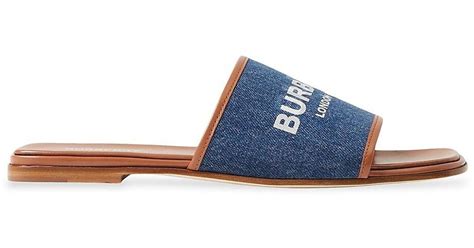 burberry slides girls|Burberry denim slides.